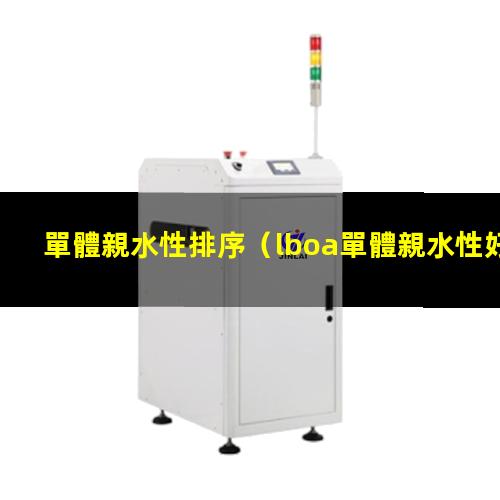 單體親水性排序