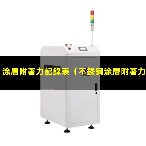 涂層附著力記錄表